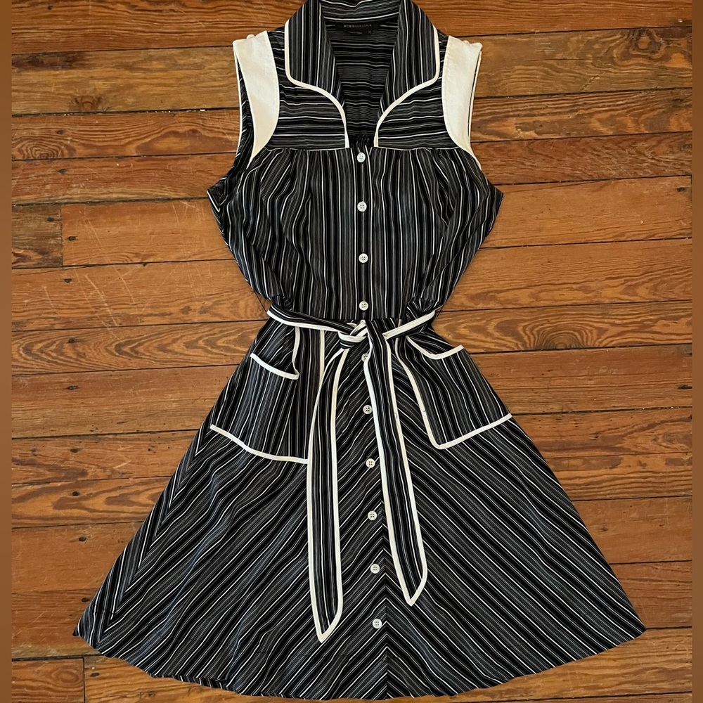 BCBG retro style button down sleeveless dress